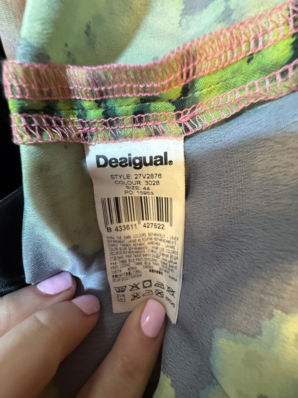 Desigual Womens Feel the Rainbow Long Sleeve Tunic Shift Dress Size 44 L/XL - Picture 5 of 9